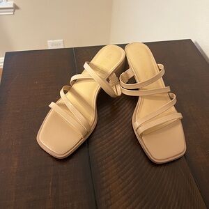 Dream Pairs Strappy Square-Toe Women’s Sandals in Nude